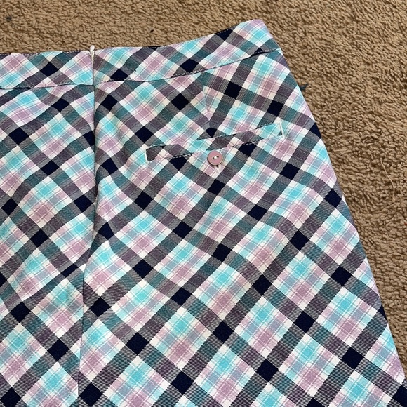 size 2 lady hagen blue, purple, black, and white skirt - Picture 2 of 2